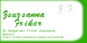 zsuzsanna friker business card